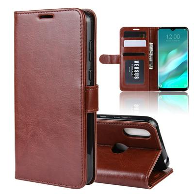 R64 Pattern Single Fold Edge Side Flip Shockproof PU Leather + Soft TPU Card Slots with Picture Frame and Stand Wallet Protective Case for Doogee Y8