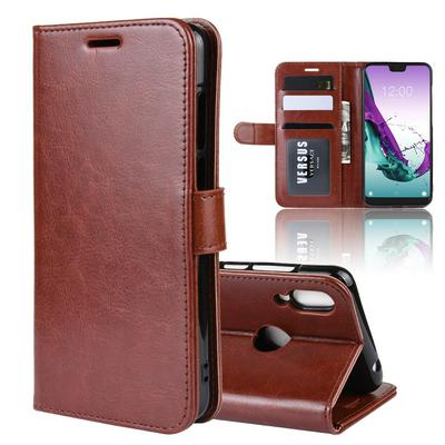 R64 Pattern Single Fold Edge Side Flip Shockproof PU Leather + Soft TPU Card Slots with Picture Frame and Stand Wallet Protective Case for Doogee N10