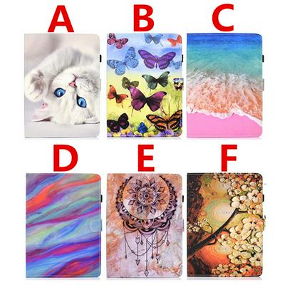 Colored Painting Shockproof Side Flip PU Leather + Soft TPU Card Slots with Magnetic Buckle and Stand Wallet Case for Lenovo M10 Plus TB-X606F