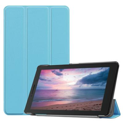 Solid Color Tri-Fold Side Flip PU Leather + Hard PC with Foldable Stand Case for Lenovo Tab E8 TB-8304