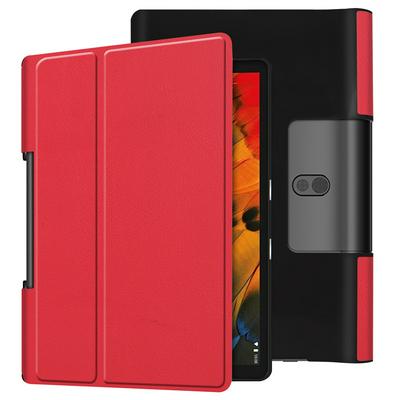 Custer Pattern PC + PU Leather with Twice Fold Stand Support Cover Case for Lenovo Yoga Smart Tab 10.1 Yogatab5 YT-X705