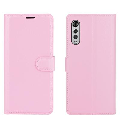 Solid Color Pattern Left and Right Open Scratch Resistant PU Leather Phone Cover with Stand and Card Slots for LG Velvet(4G version 5G version universal)