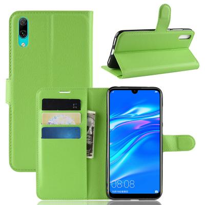 Lichee Pattern Side Flip Wallet Style PU Leather + Soft TPU Card Holder with Stand and Magnetic Buckle Case for Huawei Enjoy 9 / Y7 Prime 2019 / Y7 Pro 2019