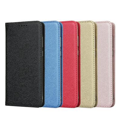 Silk Pattern Fashion Wrist Strap Style Shockproof Side Flip PU Leather + Transparent TPU with Card Slots and Stand Wallet Case for Huawei P Smart / Enjoy 7S