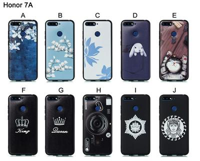 Cat Plum Snow Colored Pattern Anti-Scratch Soft TPU Back Cover Protective Case for Huawei Enjoy 8e / Honor 7A 