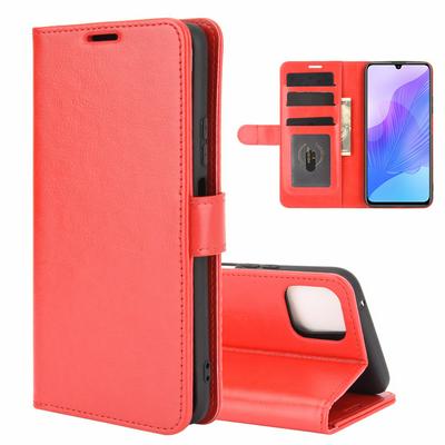 R64 Pattern Single Fold Edge Side Flip Shockproof PU Leather + Soft TPU Picture Frame Magnetic Buckle with Stand and Card Slots Wallet Case for Huawei Enjoy 20 5G