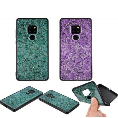 Green Purple Solid Color Bling Glitter Powder Soft TPU Back Cover Case for Huawei Mate 20