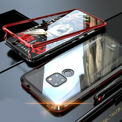 HD Transparent Tempered Glass Magnetic Attraction Back Cover Case for Huawei Mate 20