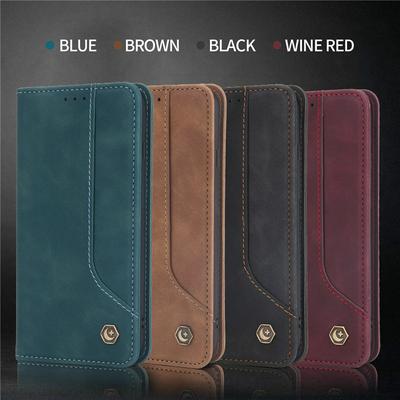 Retro Classic Strong Magnetic Type Shockproof PU Leather Wallet Phone Case for iPhone 7/ 8