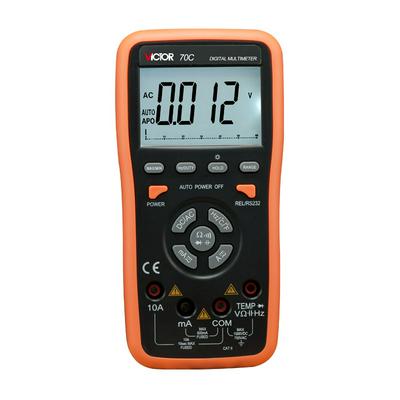 VICTOR 70C Professional RS232 6000 Counts Key Touch Auto Range 10A Resistance Capacitance Frequency Temperature Digital Multimeter
