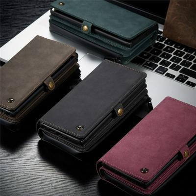 018 Type Multifunctional Left and Right Flip Frosted Touch Feel PU Leather Case with Card Slots and Wallet for Samsung Galaxy Note20 Pro