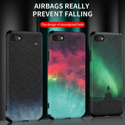 3D Color Spray Pattern Frosted 2 in 1 Four Corners Airbags Anti-Fall Sound-Proof Dust-Poof PC + Soft TPU Back Cover Case for iPhone 7 Plus / 8 Plus