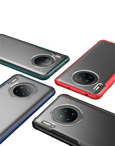 2 in 1 Detachable Frosted Transparent Anti-Fingerprint Hard PC Back + Soft TPU Frame Back Cover Case for Huawei Mate 30 