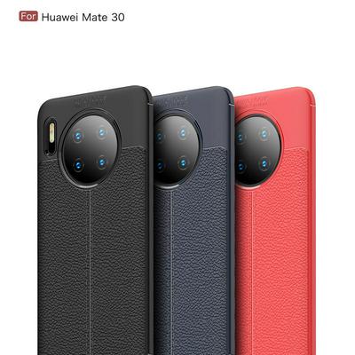 Litchi Pattern Shockproof Slim Soft TPU Back Cover Case for Huawei Mate 30