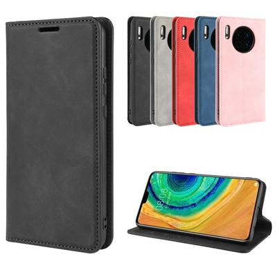Retro Pattern PU Leather + Soft TPU Card Slots with Stand Support and Wallet Magnetic Absorb Protective Case for Huawei Mate 30