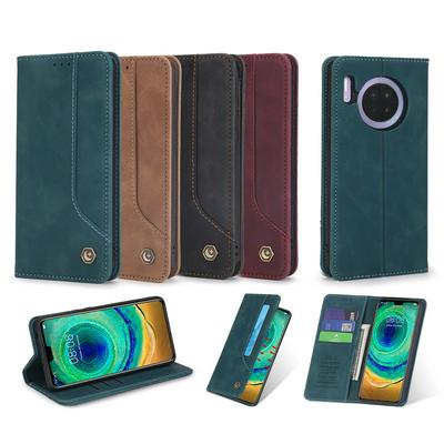 Retro Classic Strong Magnetic Type Shockproof PU Leather Wallet Phone Case for HUAWEI Mate 30