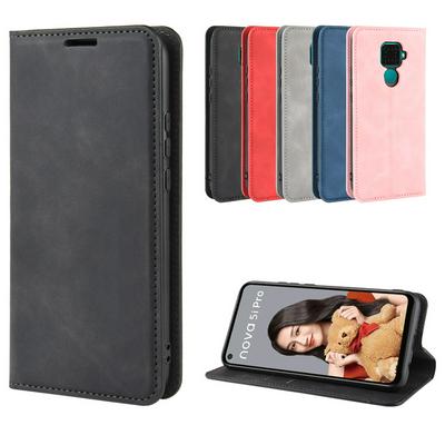 Retro Pattern PU Leather + Soft TPU Card Slots with Stand Support and Wallet Magnetic Absorb Protective Case for Huawei Mate 30 Lite/Huawei nova 5i Pro 