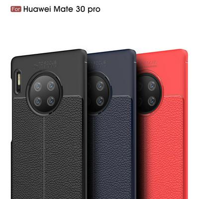 Litchi Pattern Shockproof Slim Soft TPU Back Cover Case for Huawei Mate 30 Pro