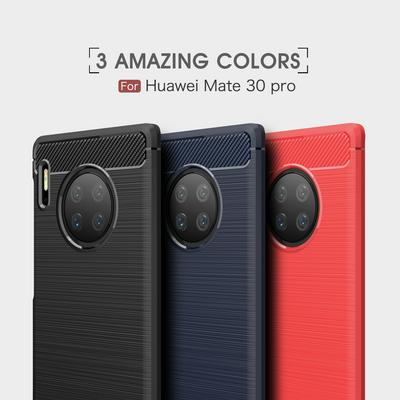 Carbon Fiber Pattern Brushed Shockproof Soft TPU Back Cover Case for Huawei Mate 30 Pro