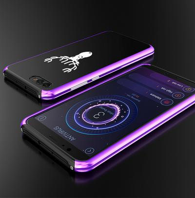 with Pattern Printed Guardian Series Armor Detachable Aluminium Metal Frame Back Cover Case for Huawei Honor View 10 / V10