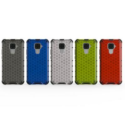 Honeycomb Phone Case for HUAWEI nova 5i, Armored Hard Phone Cover with Strong Bumper
