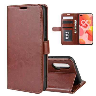 R64 Pattern Single Fold Edge Side Flip Shockproof PU Leather + Soft TPU Card Slots with Picture Frame and Stand Wallet Protective Case for Huawei nova 6