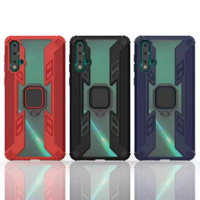 Armored Hard Phone Case for HUAWEI nova 5, Shockproof Hybrid Phone Cover with Ring Holder
