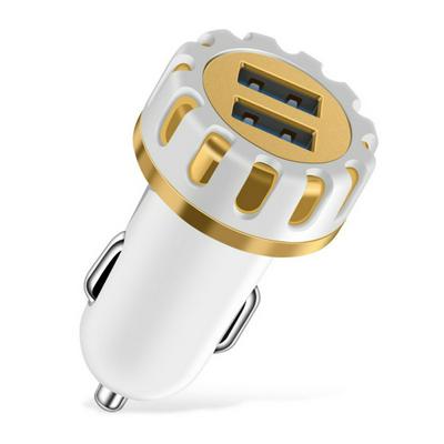2 Port USB Car Charger 5v 2.1A Fast Charger Mini Dual USB Car-Charger Tablets Mobile Phone iPad iPhone Tablet Charger
