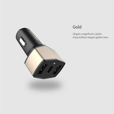 Nillkin Celerity NKC04 USB-C Interface 3 Output Ports USB + USB3.1 Type-C Car Charger for iPhone 7 Plus Samsung Galaxy S8 Plus A3 A5 A7 2017