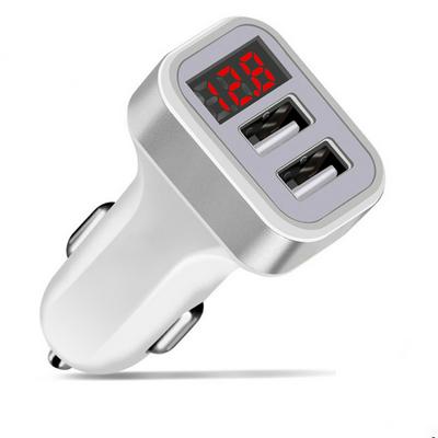 LED Red Digital Display Dual USB Car Charger  Voltage Monitoring Fast Phone Charging Universal