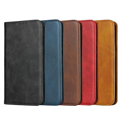 Ox Pattern Shock-Absorption Side Flip Magnetic Attraction PU Leather + Soft TPU with Card Slots and Stand Wallet Case for Motorola Moto G7 