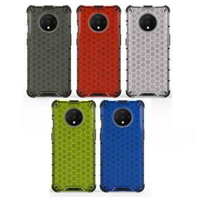 Honeycomb Pattern Detachable Hard PC + Soft TPU Back Cover Case for OnePlus 7T