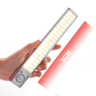 80/120/160 LED Smart Home Human Body Infrared Induction Lamp USB Charging Double-color Adjustable Wardrobe Closet Light