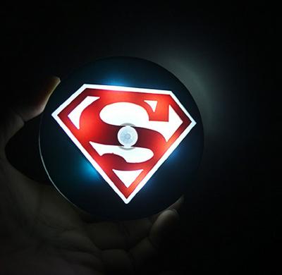 Creative Human Body Infrared Sensing Illuminate Stereoscopic Superman Refrigerator Stickers Night Light