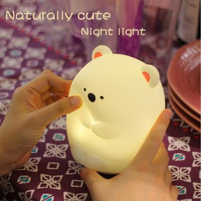Remote Control LED Night Light Cute Bear Lamp with Color Changing Function for Kid's Room