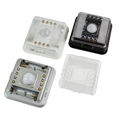 Creative 8 LED Wireless Infrared Home Indoor Outdoor PIR Auto Sensor Motion Detector LED Night Light 