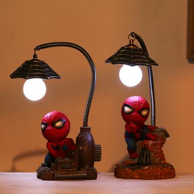 Cartoon Super Hero Night Light Retro Resin Ornament for Bedroom