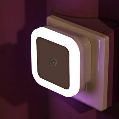 Square Shaped Mini EU US Plug Romantic Sensor Light Control Night Light For Living Room Bedroom Stairs