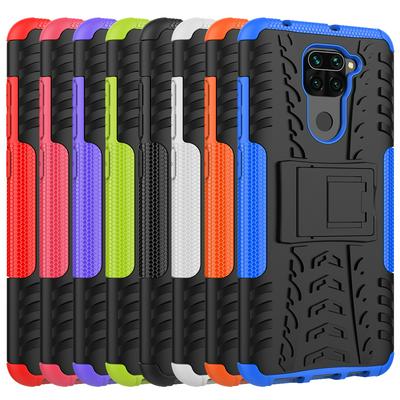 Dazzling Pattern Scratch Resistant Shockproof Hard PC +TPU Back Cover Case with Foldable Stand for Xiaomi Redmi Note 9/Redmi 10X 4G