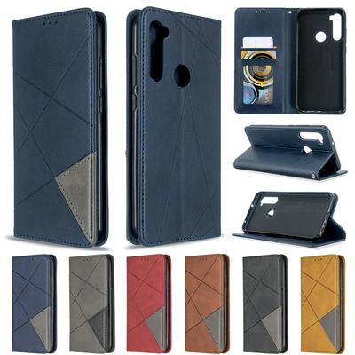 Diamond Pattern TPU + PU Leather Protective Cover Case with Picture Frame Wallet Card Holder Slot for Xiaomi Redmi Note 8T 