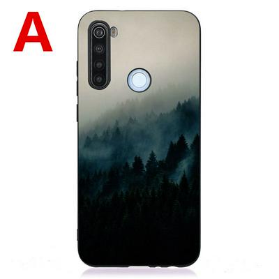 Black Background Colored Painting Old Pattern Scratch Resistant Soft TPU Back Cover Phone Case for Xiaomi Redmi Note 8T