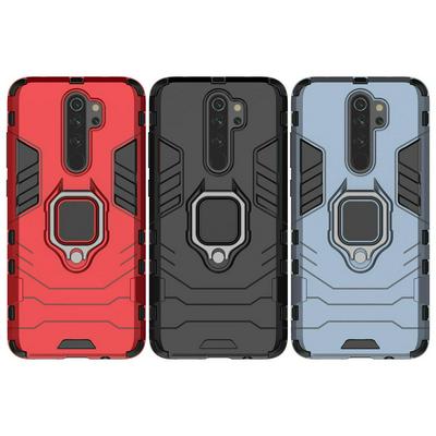 Military Armor Phone Case for Xiaomi Redmi Note 8 Pro, Shockproof Phone Cover with Metal Ring Stand