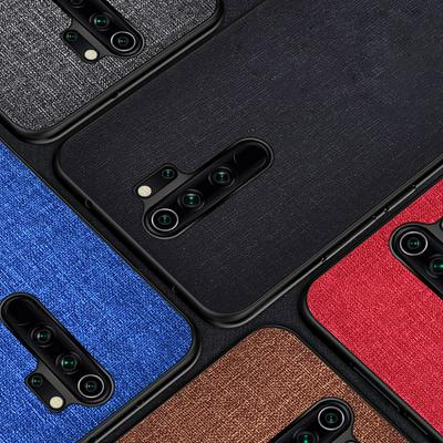 Leather-coated Phone Case for Xiaomi Redmi Note 8 Pro, Calfskin-like Phone Cover Upper and Lower in Contrast Color