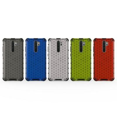 Honeycomb Phone Case for Xiaomi Redmi Note 8 Pro, Armored Hard Phone Cover with Strong Bumper