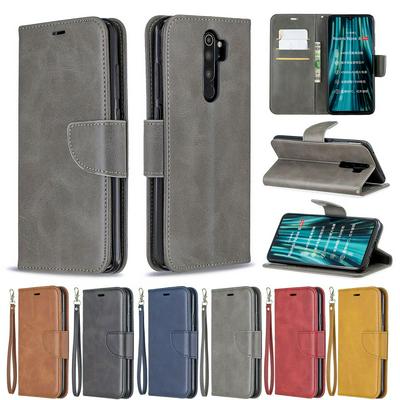 Sheep Skin Pattern PU Leather + Soft TPU Card Slots with Stand Wallet and Wrist Strap Protective Case for Xiaomi Redmi Note 8 Pro