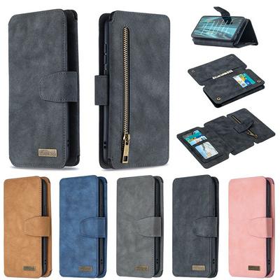 Frosted Zipper Wallet BF07 Type Detachable Scratch Resistant PU Leather Phone Case for Xiaomi Redmi Note 8 Pro