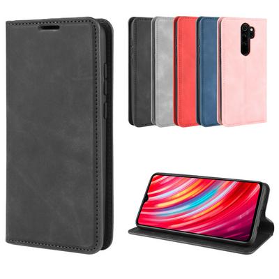 Retro Pattern PU Leather + Soft TPU Card Slots with Stand Support and Wallet Magnetic Absorb Protective Case for Xiaomi Redmi Note 8 Pro