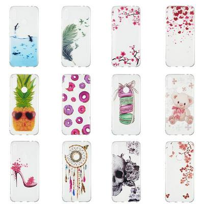 Colored Painting Bear Penguin Feather Skull High Transparent Soft TPU Back Cover Case for Xiaomi Redmi Note 7