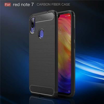 Brushed Texture Non-Slip Anti-Scratch Shockproof Soft TPU Back Cover Case for Xiaomi Redmi Note 7
