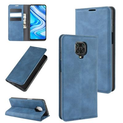 Solid Color Magnetic Attraction Side Flip Shockproof Anti-Scratch PU Leather + Soft TPU with Card Slots and Stand Wallet Protective Case for Xiaomi Redmi Note 9 Pro / Note 9S / Note 9 Pro Max